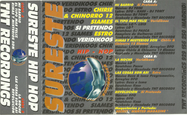 Portada de SurEste Hip-Hop, un recopilatorio de rap español del año 1998 que publicó TNT Recordings